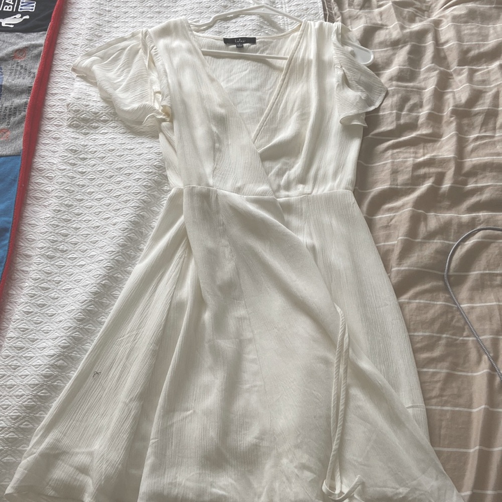 Lulus white wrap dress